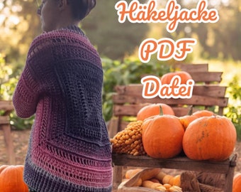 Witch Soul Sister, Seelenwärmer häkeln,  PDF Datei auf Deutsch mit Handschriftlicher Häkelschrift