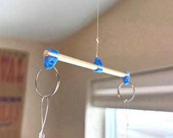 Kit para fazer móbile cinético – Arte STEM, escultura suspensa com varetas de madeira