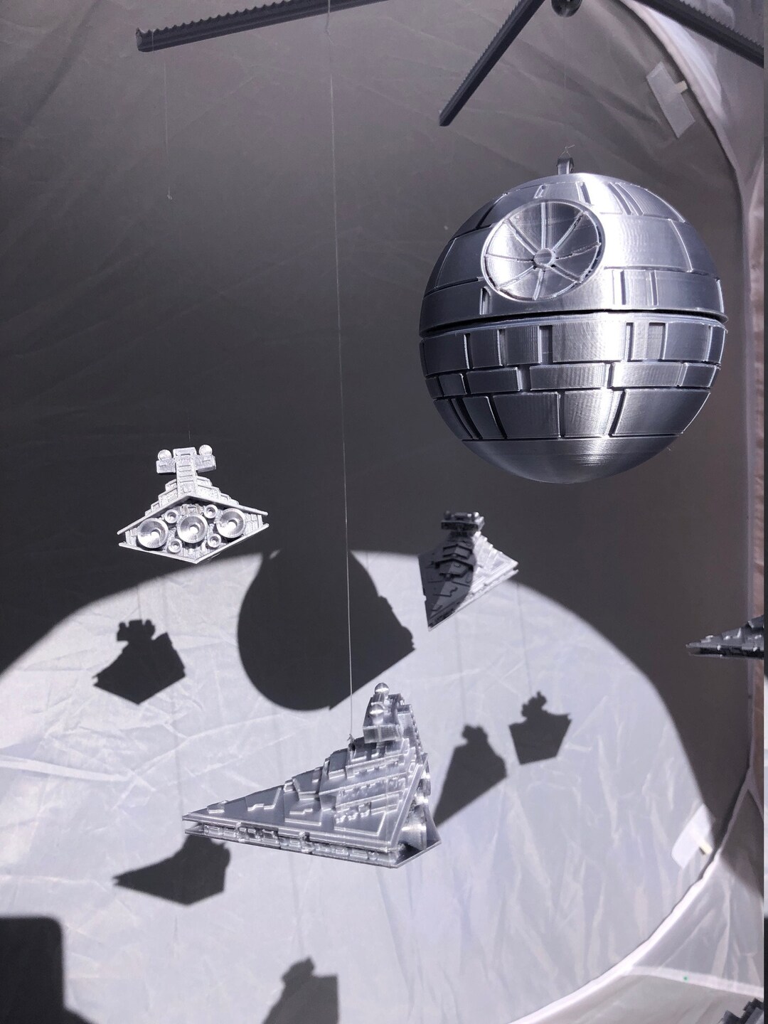 Star Wars Art Mobile Death Star Ships Star Destroyers Rotating