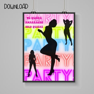 Party, Bad Bunny Poster Printable, Un Verano Sin Ti Album Art, Latinx Digital Wall Art