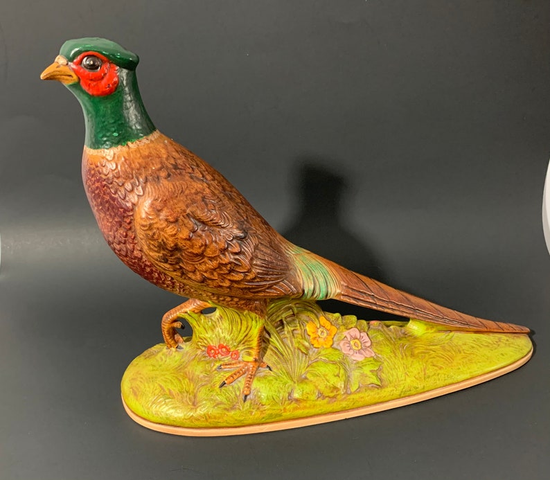 Vintage Holland Mold Ceramic Pheasant Hand Painted Figurine Etsy