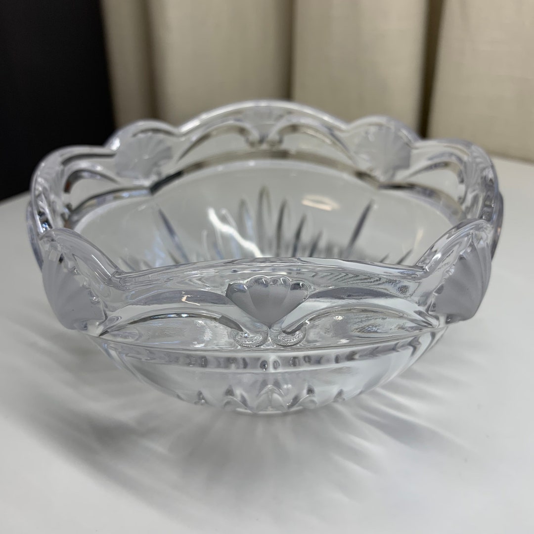Vintage Studio Nova Japan Crystal Bowl 55 With Frosted Etsy