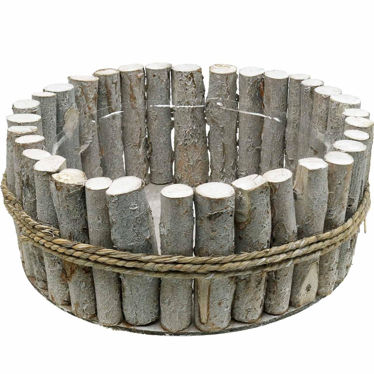 Cuenco de jardinera de madera rústica con ramas de abedul | Etsy