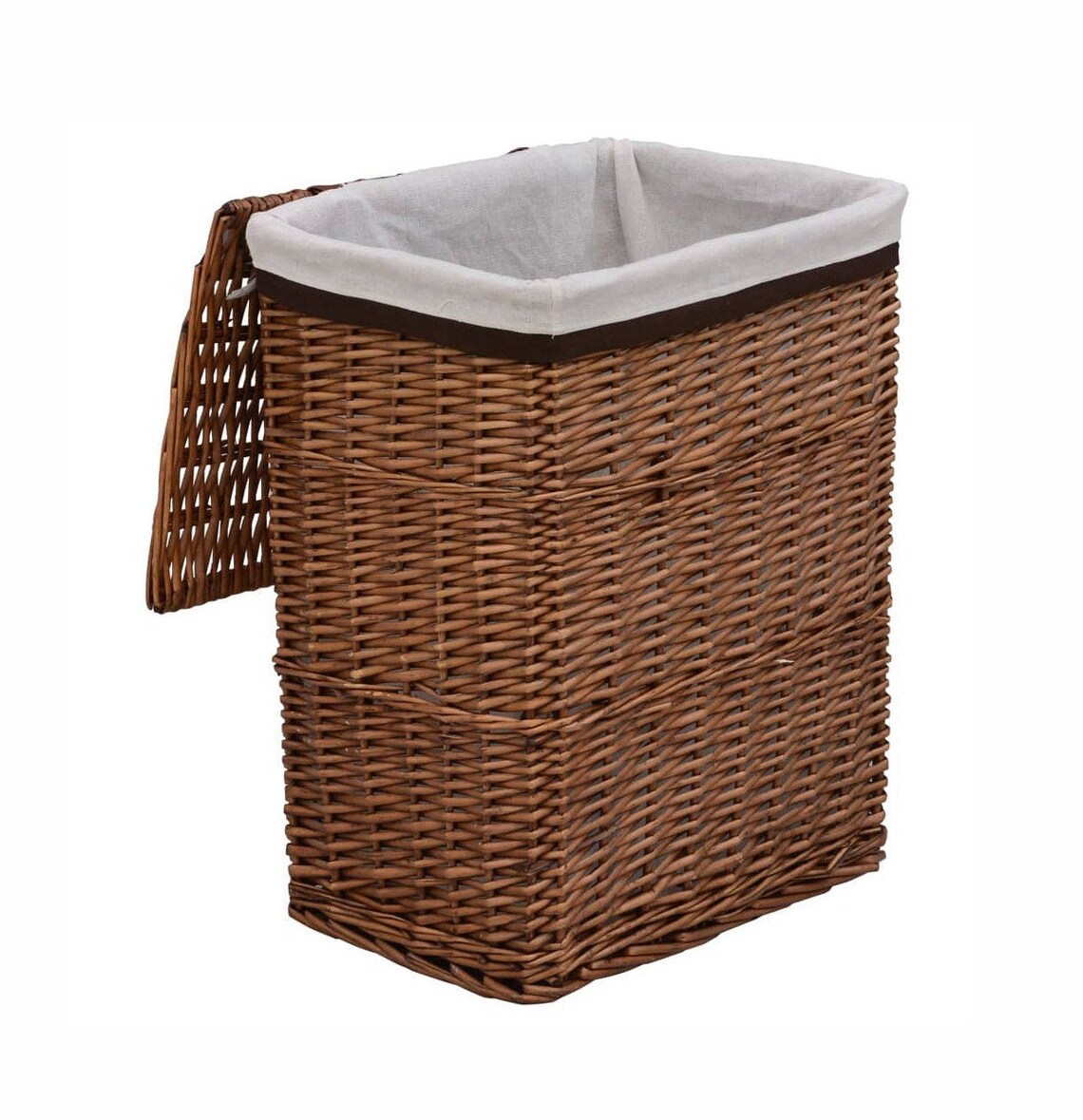 Large Natural Willow Laundry Basket with Fabric Liner Etsy