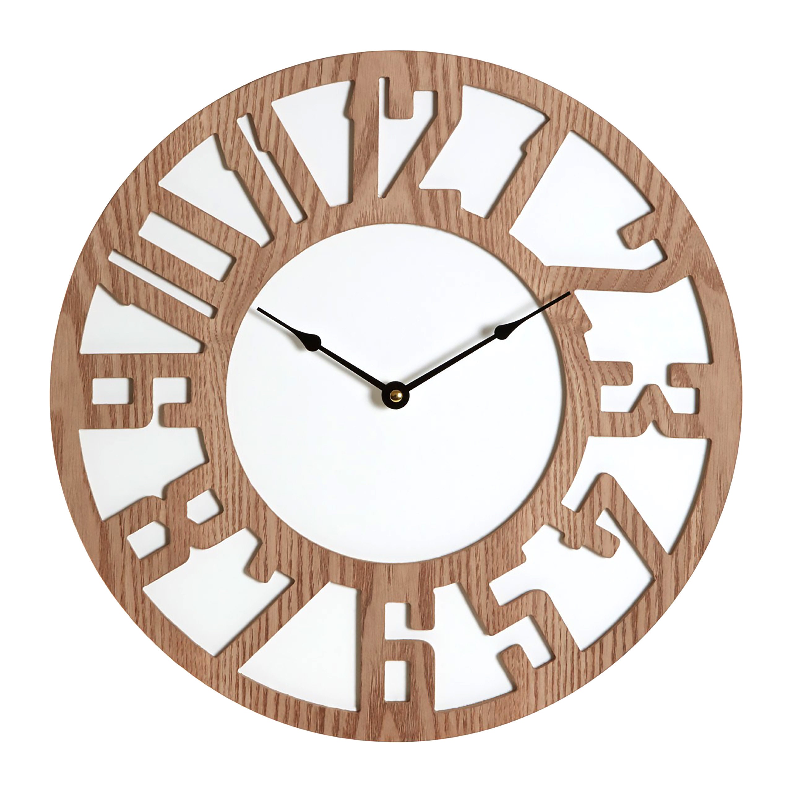 Wooden Carved Cut Out Large Wall Clock 40cm Etsy