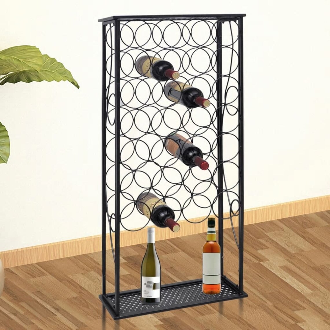 Black Metal Wrought Iron French Style Decorative Wine Racks Etsy