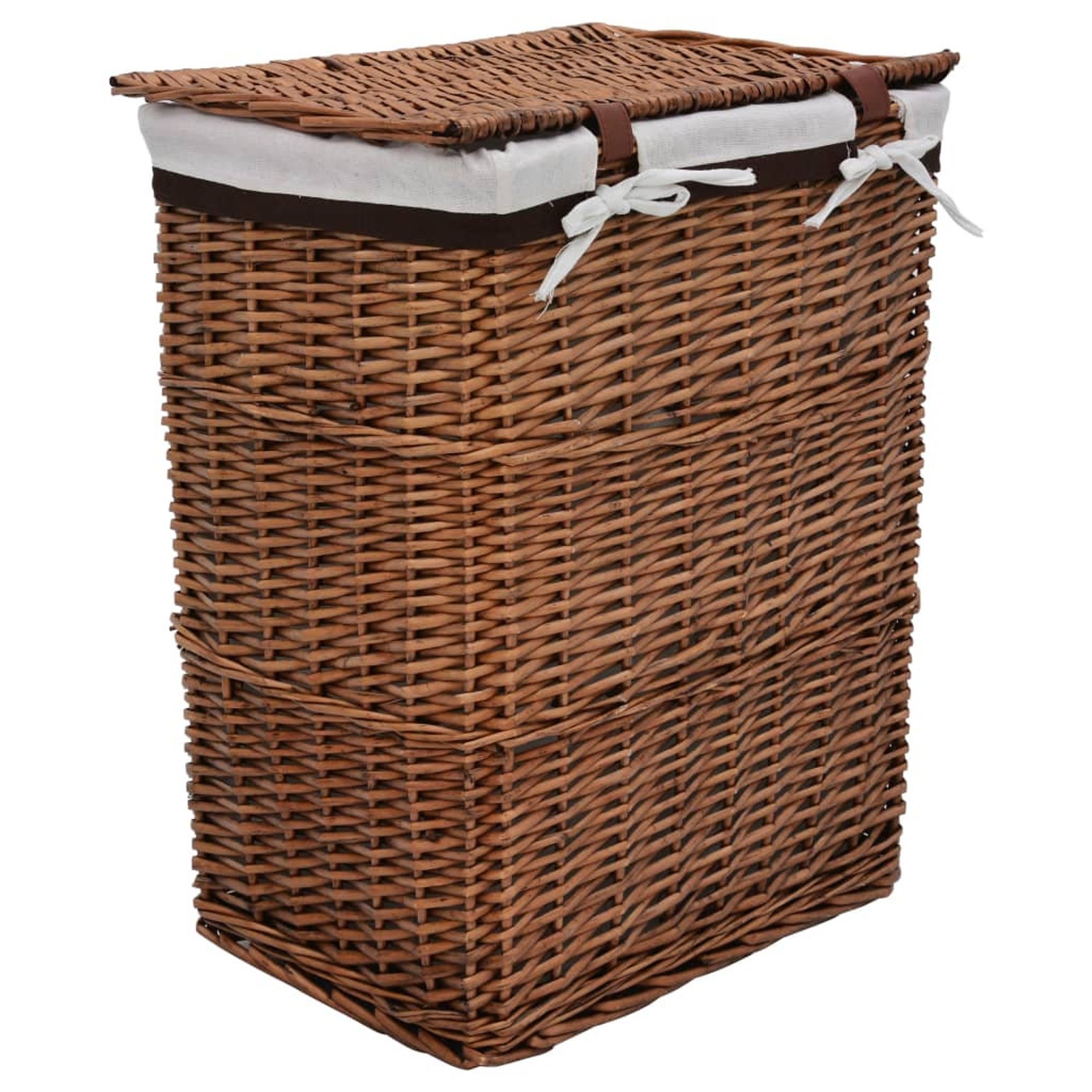 Large Natural Willow Laundry Basket with Fabric Liner Etsy