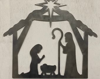 Nativity Scene Metal Wall Art