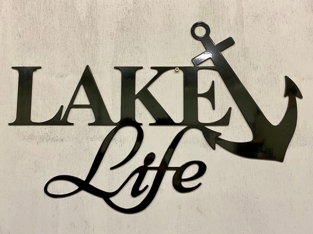 Lake Life Metal Wall Art Etsy