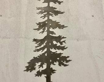 Set of 3 Pine Tree Metal Wall Art, Nature Forest Decor, Outdoor Wall ...