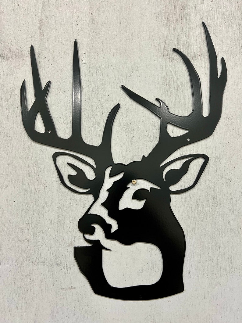 Whitetail Deer Metal Wall Art Etsy