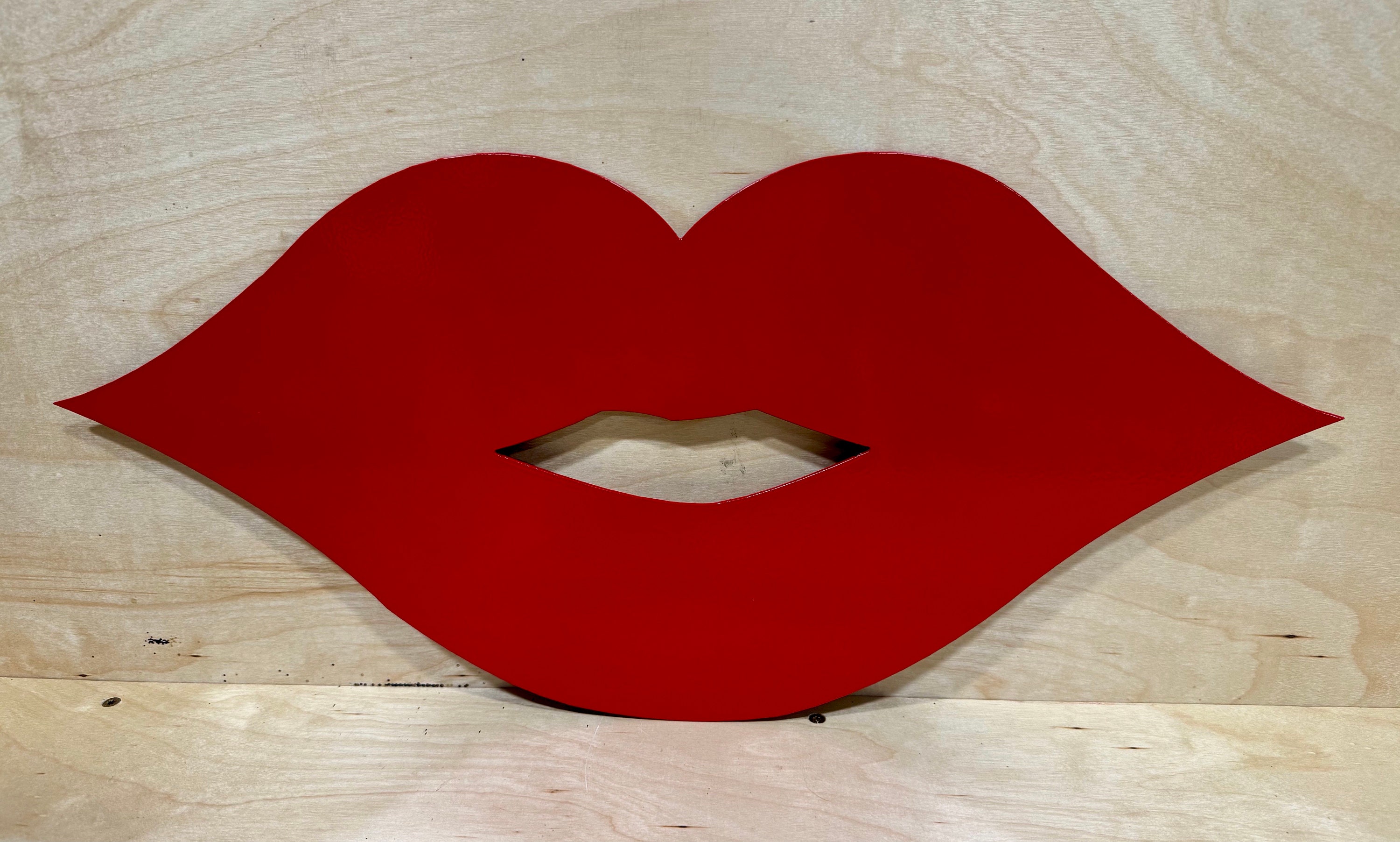 Red lips Metal Wall Art Etsy