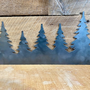 Pine Trees Metal Wall Art