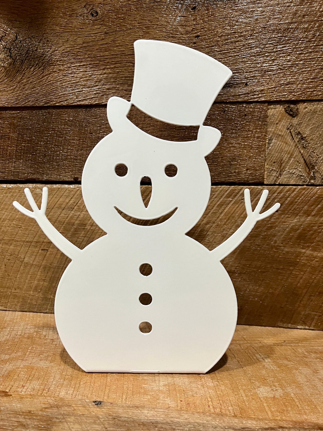 Metal Snowman Stackable Decorative Metal Snowman - Etsy