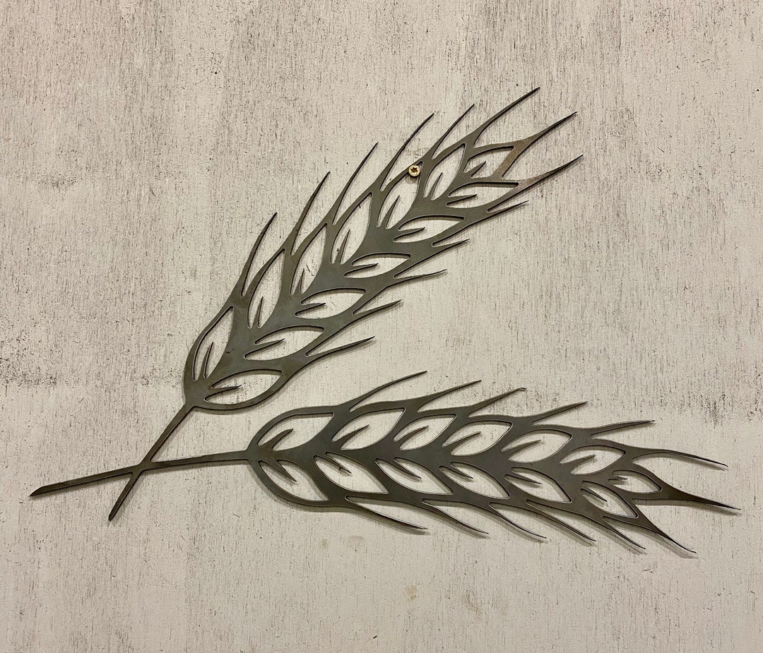 Wheat Metal Wall Art Etsy