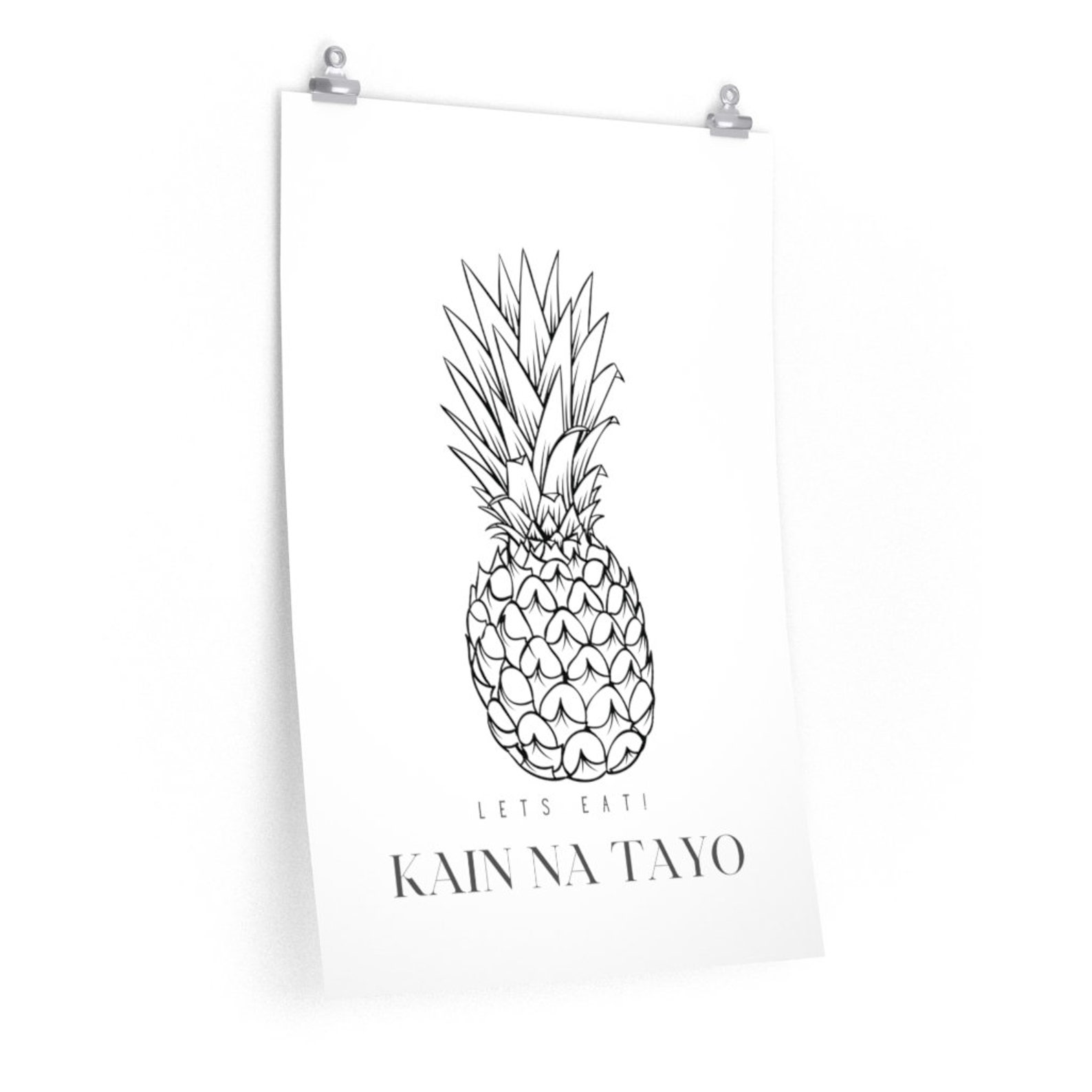 Kain na tayo meaning Lets Eat in Tagalog. Premium Etsy