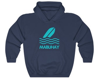Mabuhay Surf Hoodie.  Unisex Heavy Blend Hooded Sweatshirt