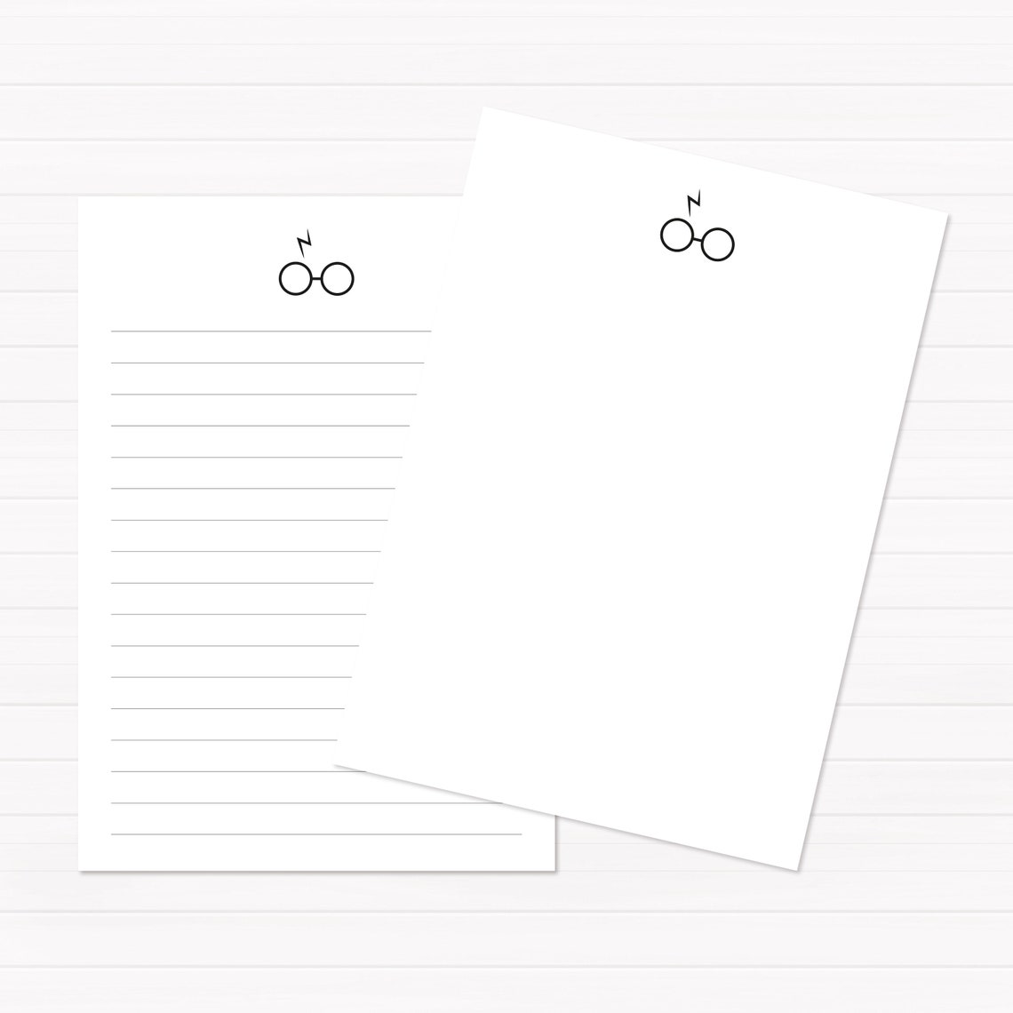 Harry Potter printable paper lined and unlined note page | Etsy