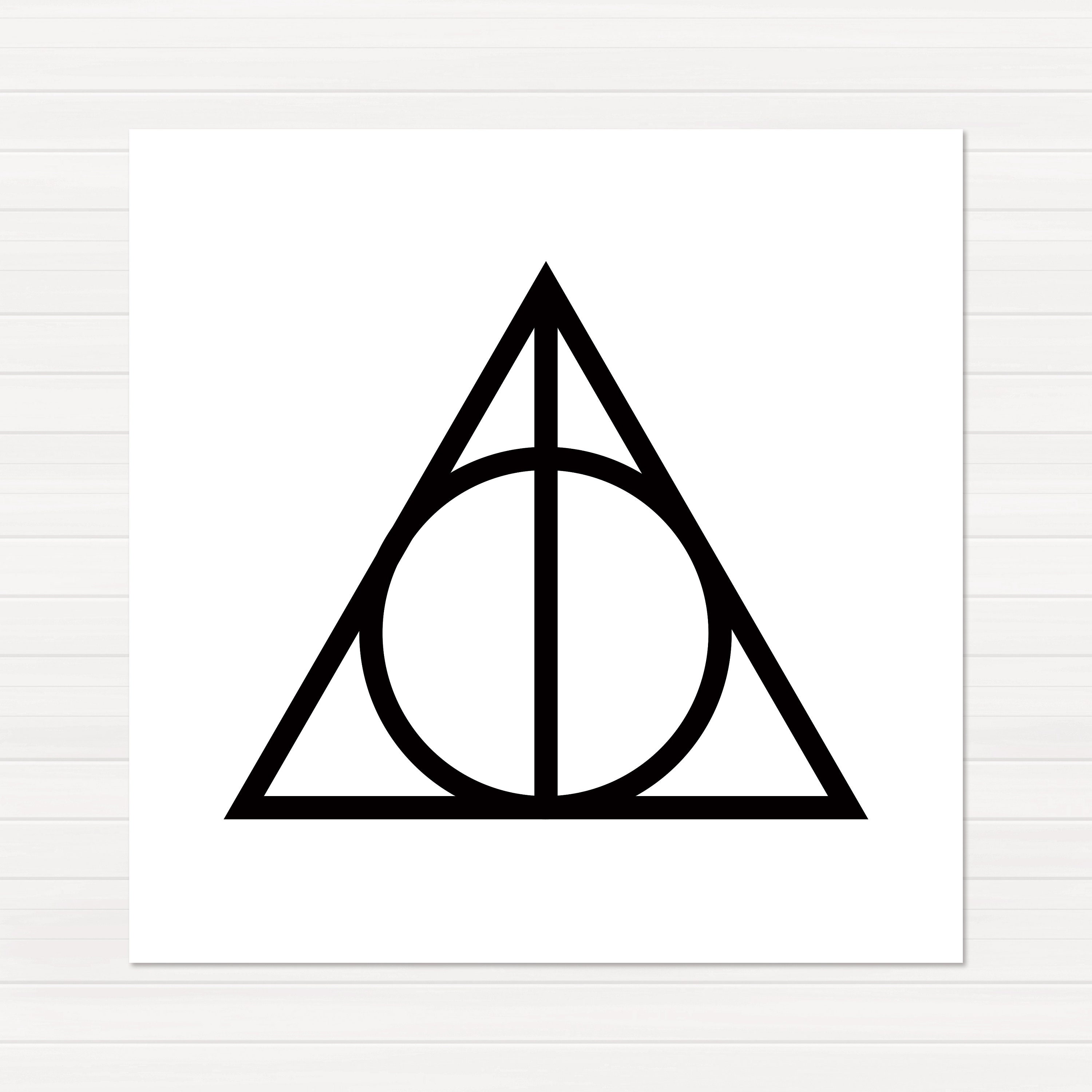 Deathly Hallows symbol art Harry Potter instant download Etsy