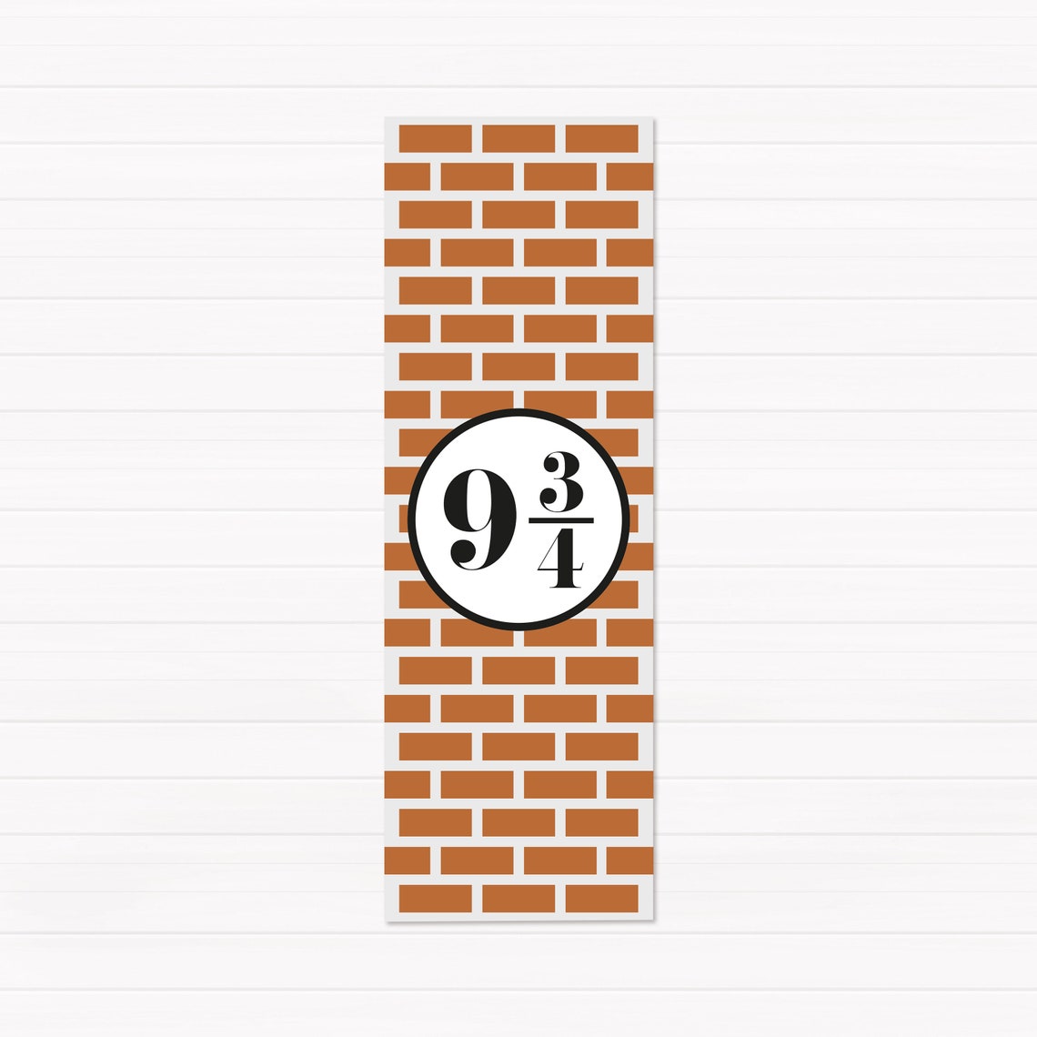 Harry Potter bookmark platform 9 3/4 printable instant | Etsy