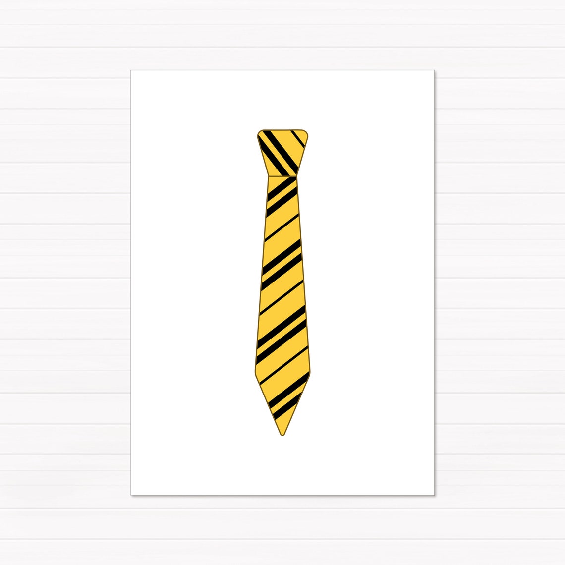 Hufflepuff tie art Harry Potter printable instant download | Etsy