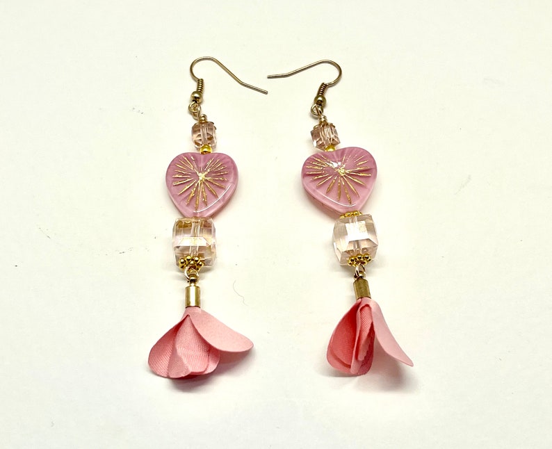 Handmade Fancy Earrings Dangle and Drop Style Earrings Frilly Ladies Earrings Long Earrings image 1