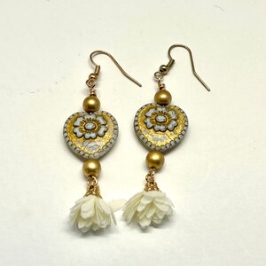 Handmade Fancy Earrings Dangle and Drop Style Earrings Frilly Ladies Earrings Long Earrings image 3