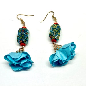 Handmade Fancy Earrings Dangle and Drop Style Earrings Frilly Ladies Earrings Long Earrings 2.5 Inches