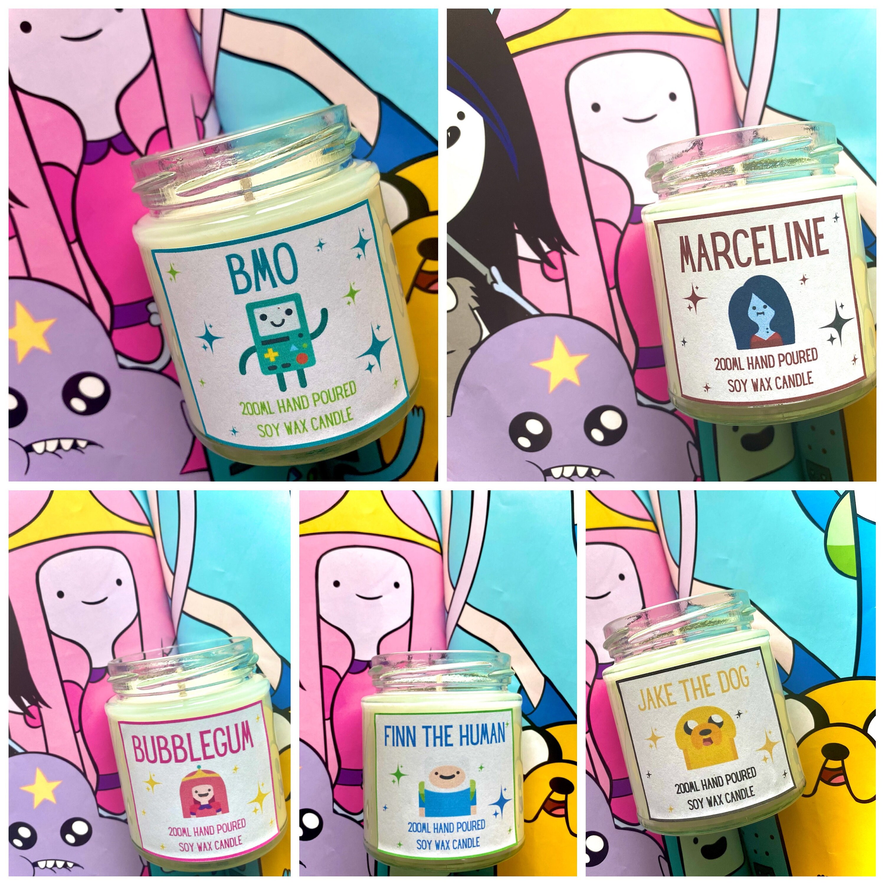 Adventure time inspired candle. Adventure time gift UK. Etsy