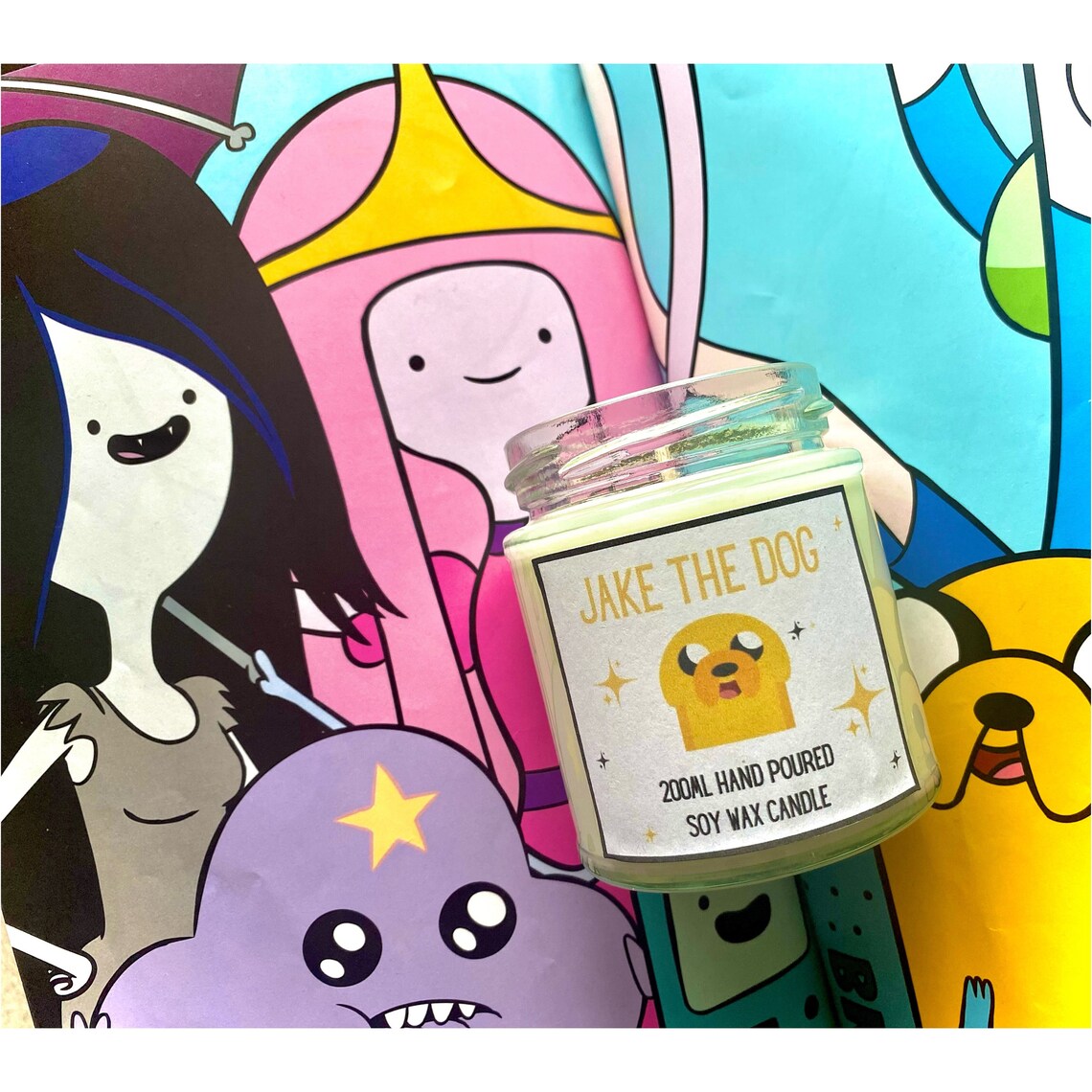 Adventure time inspired candle. Adventure time gift UK. Etsy