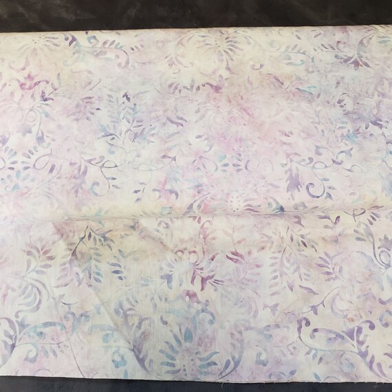 Pastel Batik fabric 100% cotton in pale purples and blues | Etsy