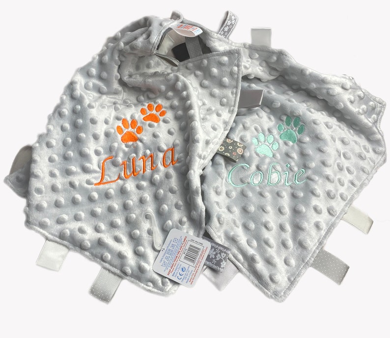 Personalised Grey Pet Comforter Puppy Comfort Blanket Dog Etsy