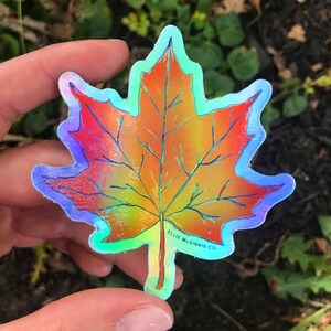 Fall Maple Leaf Vinyl Sticker - Ellie McGinnis Co.