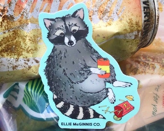 Racoon Vinyl sticker - Ellie McGinnis Co.