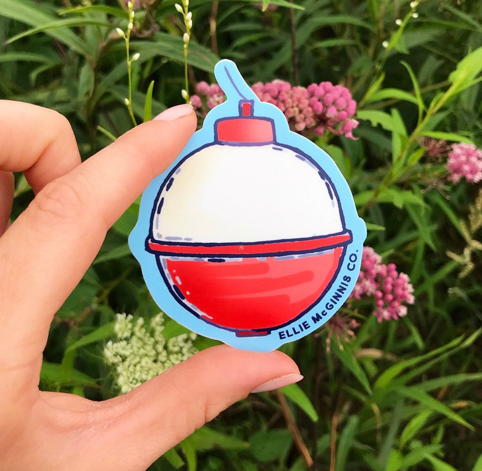 Fishing Bobber Vinyl Sticker Etsy