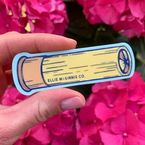 Yellow Hunting Shotgun Shell Waterproof Vinyl Sticker - Ellie McGinnis Co.