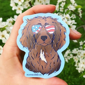 Red, White & Boykin Vinyl Sticker - Ellie McGinnis Co.