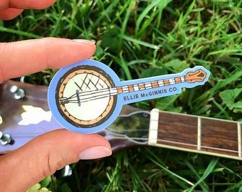 Banjo - Small Vinyl Sticker