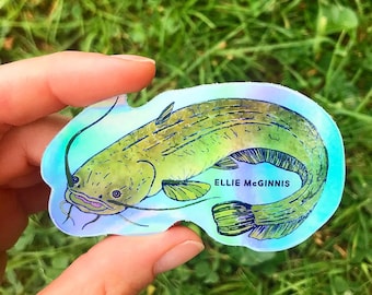 Holographic Catfish Vinyl Sticker - Ellie McGinnis Co.
