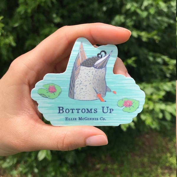 Bottoms Up Vinyl Sticker - Ellie McGinnis Co.