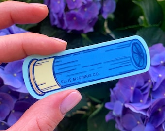 Blue Hunting Shotgun Shell Waterproof Vinyl Sticker - Ellie McGinnis Co.