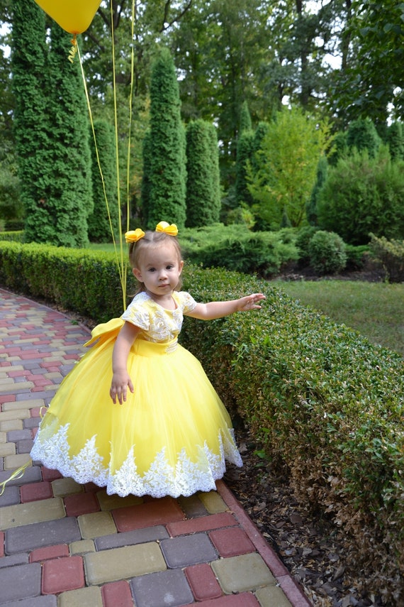 This item is unavailable - Etsy | Yellow flower girl dresses, Toddler  flower girl dresses, Flower girl dresses
