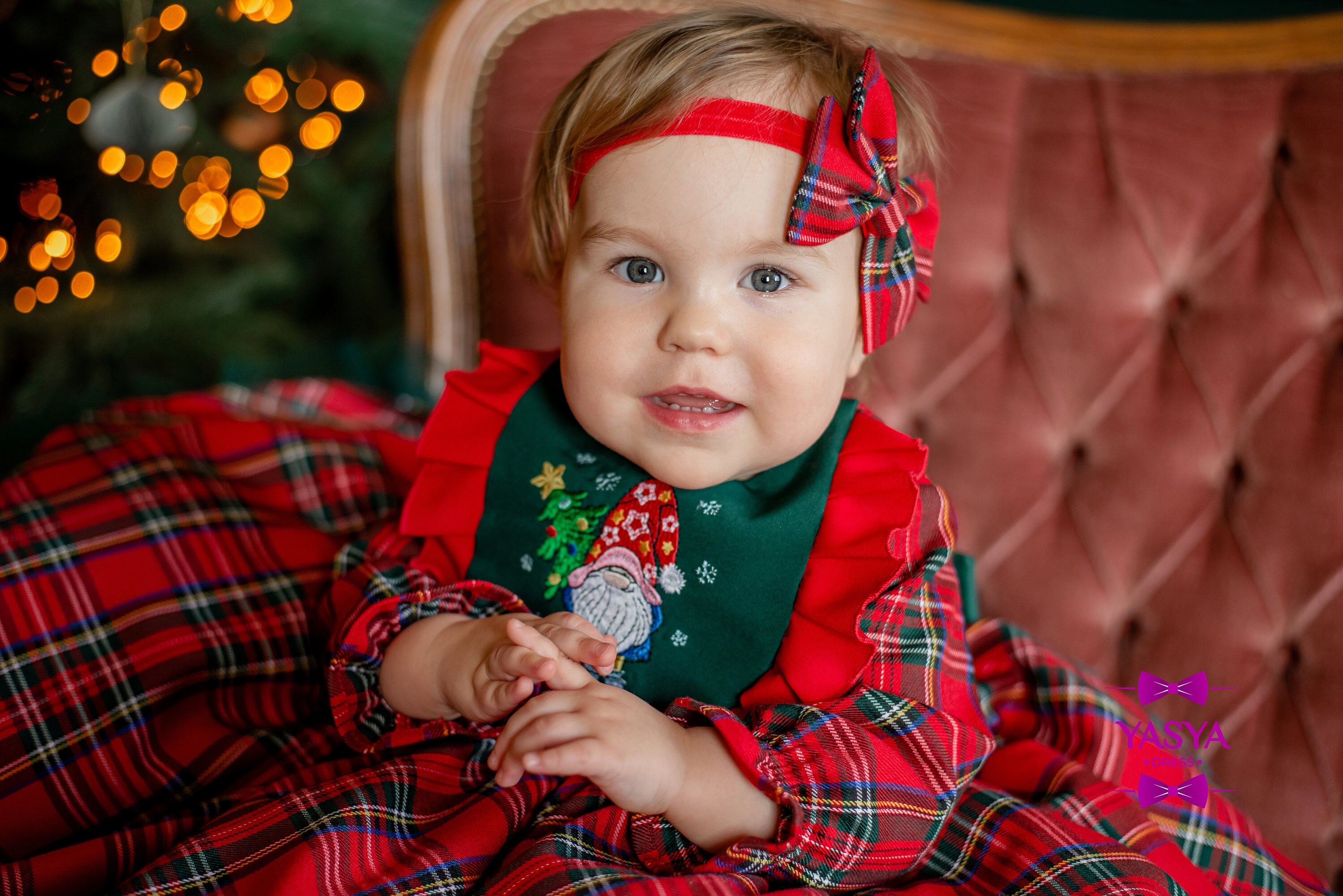 Girls tartan christmas dress deals