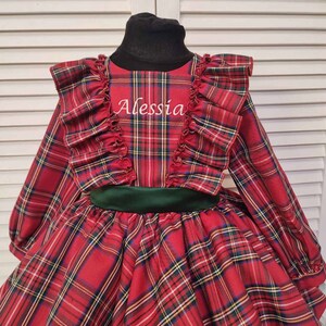 Robe bébé fille de Noël, robe de Noël tout-petit filles, Robe de Noël personnalisée, robe pour Noël, Tenue de Noël Livraison express image 2