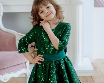 Sparkling Green Christmas Toddler Dress, Baby Girl Gift, Princess Dress,  Photo Shoot Outfit Baby Girl - Etsy