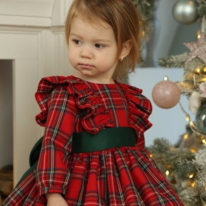 Robe bébé fille de Noël, robe de Noël tout-petit filles, Robe de Noël personnalisée, robe pour Noël, Tenue de Noël Livraison express image 4