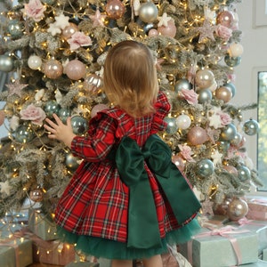 Robe bébé fille de Noël, robe de Noël tout-petit filles, Robe de Noël personnalisée, robe pour Noël, Tenue de Noël Livraison express image 5