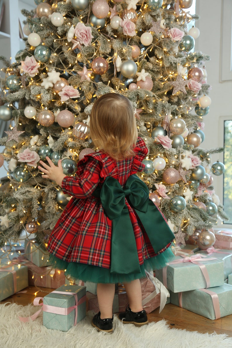 Robe bébé fille de Noël, robe de Noël tout-petit filles, Robe de Noël personnalisée, robe pour Noël, Tenue de Noël Livraison express image 5