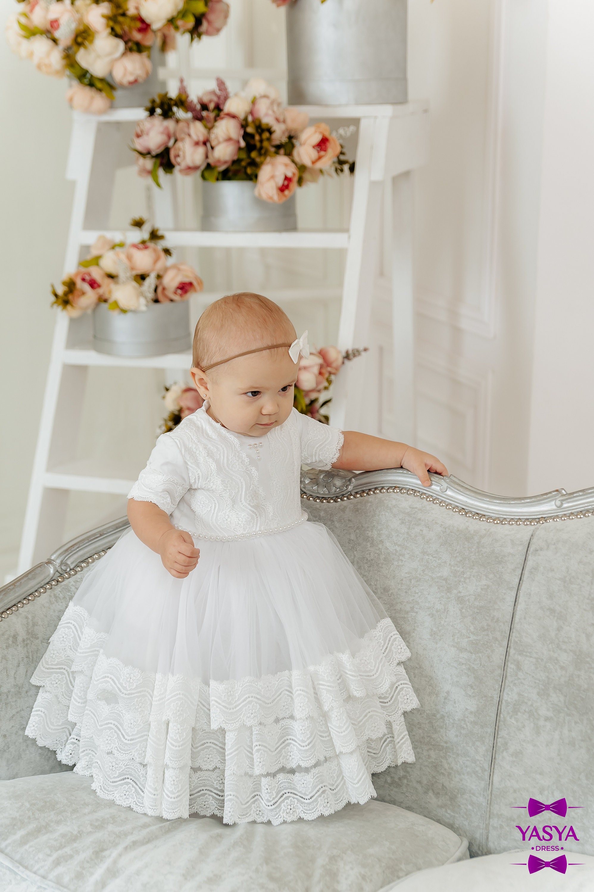 Baptism Dress for Toddler Girl Christening Gown 2t Baptism Etsy