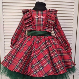 Robe bébé fille de Noël, robe de Noël tout-petit filles, Robe de Noël personnalisée, robe pour Noël, Tenue de Noël Livraison express image 6